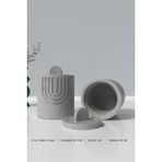 Kapaklı Desenli Silindir Beton Saksı ve Mumluk Silikon Kalıp M1 -Mumluk Silikon Kalıp 8.6 x 8 cm - Beyaz - Adet