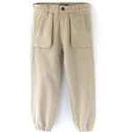 Kapaklı Patch Cep Detaylı Erkek Çocuk Kanvas Jogger Pantolon Bej Renk Erkek Çocuk Pantolonu 001-0002084 - 10 - 11 Yaş