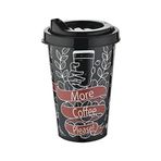 Kapaklı Plastik Kahve Bardağı 400 ml ASORTİ (3 Adet)