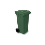 Kapaklı Tekerlekli Çöp Toplama Konteyneri Kutusu 120 Litre - 95 x 60 x 50 Cm. - Yeşil