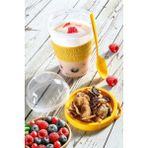 Kapaklı ve Kaşıklı 600 ml Meyveli Yoğurt ve Müsli Kabı, Sağlıklı Beslenme Için Ideal - Altın - Seçenek 1