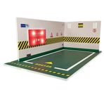 Kapalı Otopark Sahne Modeli, Kapalı Otopark Diorama | LED Otopark Modeli 1:24 Ölçekli Döküm - Yatak Odası, Oturma Odası, Yatakhane, Daire için Araba Modeli Park Alanı