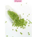 Kapamarka Dökme Cam Kum Boncuk (8/0) 3 Mm - 20 Gram - Ihlamur Yeşili - Bnc164