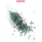 Kapamarka Dökme Cam Kum Boncuk (8/0) 3 Mm - 20 Gram - Şeffaf Gri - Bnc174