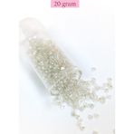 Kapamarka Dökme Cam Kum Boncuk (8/0) 3 Mm - 20 Gram - Şeffaf Gümüş - Bnc160