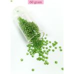 Kapamarka Dökme Cam Kum Boncuk (8/0) 3 Mm - 60 Gram - Şeffaf Çimen Yeşili - Bnc195