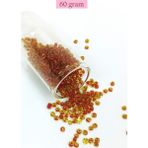 Kapamarka Dökme Cam Kum Boncuk (8/0) 3 Mm - 60 Gram - Şeffaf Sarı Kırmızı - Bnc216
