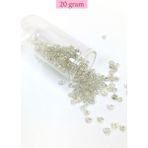Kapamarka Dökme Cam Kum Boncuk Büyük Boy (6/0) 4 mm - 20 Gram - Şeffaf - BNC086
