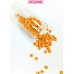 Kapamarka Dökme Cam Kum Boncuk Büyük Boy (6/0) 4 mm - 60 Gram - Açık Turuncu - BNC131