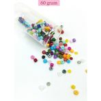 Kapamarka Dökme Cam Kum Boncuk Büyük Boy (6/0) 4 mm - 60 Gram - Karışık Renkli - BNC132