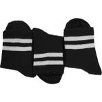 Kapar Yakamoz 3'lü Extra Rahat Unisex Spor Yarım Konç Kolej Çorap - 36 - 40 - Siyah