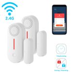 Kapı Açma, Pencere ve Kapı Alarmları için Alarm, Ev için Kapı Açıldığında Tuya Akıllı Cihazlar Kapı Çanları (2 Paket)