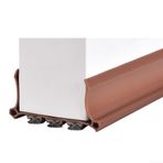 Kapı Alt Conta Şeridi Ayarlanabilir Rüzgar Geçirmez Ses Yalıtımı Hava Durumu Şeridi, 55 mm İç Kapılar için PVC Keçe Gürültü Engelleyici Taslak Durdurucu Kahverengi Beyaz Gri Siyah (Kahverengi)