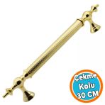 Kapı Çekme Kolu Tutma Kulpu Kulbu Çelik Dış Kapı Tutamağı Kol Sürgülü Kapı Kolu Altın 30 Cm