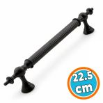 Kapı Çekme Kolu Tutma Kulpu Kulbu Çelik Dış Kapı Tutamağı Sürgülü Kapı Kol Mat Siyah 22.5 Cm