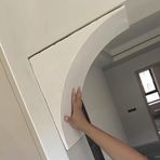 Kapı için kemer kiti, hafif köpük kemer kiti, kapı için, önceden kavisli kalıplama DIY dekorasyon için, boyanabilir, yuvarlak köşeler, evin girişi, 14 x 21 x 21 cm (5.