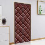 Kapı için Yalıtımlı Kapı Perdeleri Manyetik Kapı Perdesi Gizlilik Isı Yalıtımlı Kapı Perdesi Kış Ses Geçirmez Isı Yalıtımlı PU Deri Perde, G 140 x Y 220 cm