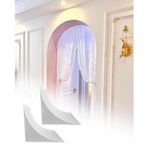 Kapı Kemeri Kiti, Boyanabilir Yüksek Yoğunluklu Köpük Kapı Kavisli Kemerli 2'li Set, Kapı Açıklıkları için Evrensel Yarım Daire Dekoratif Pervaz, 53 x 53 x 53 cm (20,9 inç x 20,9 inç