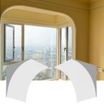Kapı Kemeri Seti, 2 Adet Boyanabilir Beyaz Köpük Kapı Kemeri Seti, Mutfak, Yatak Odası, Oturma Odası, Balkon için Hafif ve Kurulumu Kolay Yuvarlak Köşe Dekoru - 28 x 28 x 28 cm