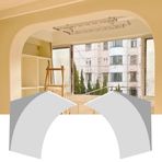 Kapı Kemeri Seti, 2 Adet Boyanabilir Köpük Yarım Daire Kemer Kapı Kiti, Mutfak, Yatak Odası, Oturma Odası ve Balkon için Kolay Kurulum Dekoratif Kemerler - Beyaz (50x50x10cm)