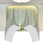 Kapı Kemeri Seti, 2 Adet Kemerli Kapı Kiti - Hafif Köpük Kemer Çerçevesi, Mutfak, Yatak Odası, Balkon ve Oturma Odası Dekoru için Kolay Kurulum Boyanabilir Köşe Kitleri (Beyaz, 23x23x23cm)