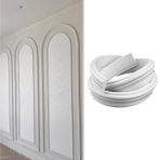 Kapı Kemeri Seti, Kapı için Kavisli PVC Kemer Kalıp Seti - Alçıpan için Dekoratif Döşeme, Kendin Yap Kesilebilir Ev İç Dekorasyonu, 3 ila 65 ft Uzunluğunda (W3 cm/1.1 cm), Kemerler ve Pervazlar için