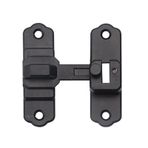 Kapı Kilit Mandalı, Stainless Steel Double Lock Sliding Bolt Gate Door Latch 90 180 Degree Multicolor(Black Long)