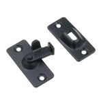 Kapı Kilit Mandalı, Stainless Steel Right Angle Sliding Barn Bolt Hook Latch, Pack Of 5, Multicolor, 44x19mm(Black)