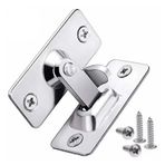 Kapı Kilit Mandalı, Stainless Steel Right Angle Sliding Barn Bolt Hook Latch, Pack Of 5, Multicolor, 44x19mm(Silver)