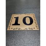 Kapı Numarası 10X12 cm Yapışkanlı No 10 Metalik Altınsarı