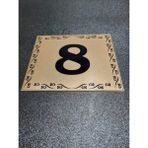 Kapı Numarası 10X12 cm Yapışkanlı No 8 Metalik Altınsarı