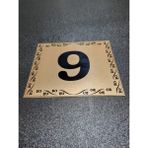 Kapı Numarası 10X12 cm Yapışkanlı No 9 Metalik Altınsarı