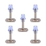 Kapı Stoperi 5 Adet Tamponu Gümüş Krom 8 Cm Metal Kapı Durdurucu Tutucu Kapı Altı Üstü Kolu Stopu