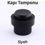 Kapı Stoperi Tamponu Siyah Vidalı Metal Tutacağı Tutucu Altı Kolu Pencere Stopu Takozu Sürgülü Kapı - 1