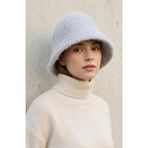Kapin Yün Bucket Çan Angora Şapka - Mavi