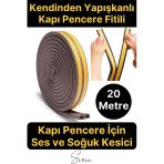 #Kapıpencerefitil Pvc Doğrama Pencere Fitili İzolasyon Bandı Kendinden Yapışkanlı Kahve Kauçuk Yalıtım Bant 2X10=20 Mt
