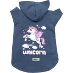 Kapişonlu Polar Sweatshirt Köpek ve Kedi Kıyafeti & Elbisesi - Lacivert Unicorn