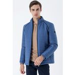 Kapitone Dolumlu Dik Yaka Astarlı Slim Fit Dar Kesim Casual Mont 1007235164 Petrol Mavi