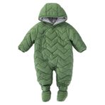 Kapitone İçi Kürklü Peluş Çıtçıtlı Kışlık Kapüşonlu Çocuk Erkek Bebek Astronot Tulum Kozmonot Mont Yeşil