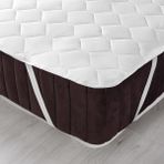Kapitone Microfiber Köşe Lastikli Ped Sıvı Su Geçirmez Tek Kişilik Çift Kişilik Yatak Koruyucu Alez - Beyaz - 200 x 200 cm