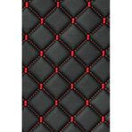 Kapitone Nakışlı Döşemelik Suni Deri 6mm Süngerli 100cm X 140cm 001 siyah