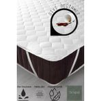 Kapitone-ped Microfiber %100 Sıvı Su Geçirmez Tek-çift Kişilik Köşe Lastikli Alez Yatak Koruyucu 120x200 cm - 120 x 200 cm - Beyaz