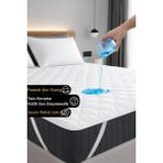 Kapitone-ped Microfiber %100 Sıvı Su Geçirmez Tek-çift Kişilik Köşe Lastikli Alez Yatak Koruyucu 180x200 cm - 180 x 200 cm - Beyaz
