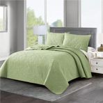 Kapitone Yatak Örtüsü Seti - Çift Kişilik Yatak için Hafif Mikrofiber Örtü Beyaz Fırfırlı Kenarlı, 2 Yastık Kılıfı içerir, 240x260 cm + 2 adet (50 * 70 cm)