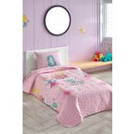 Kapitone Yatak Örtüsü Seti Tek Kişilik Unicorn Pembe