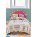 Kapitone Yatak Örtüsü Takımı Tek Kişilik 160x220 Cm Lila