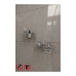 KapKacakAl Krom-Gümüş Paslanmaz Yapışkanlı Metal Banyo Rafı Düzenleyici Banyo ve Mutfak Rafı
