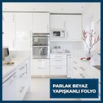 Kaplama Folyosu Parlak Beyaz Lake Görünüm Kendinden Yapışkanlı 50CM x 5mt E - Standart
