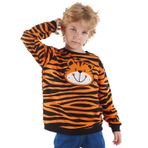 Kaplan Aplikeli Erkek Çocuk Sweatshirt