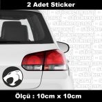 Kaplan Aslan Hayvan 2 Adet Sticker - Araba Motosiklet Kask Buzdolabi Cam Otomobil Atv Laptop Tablet Duvar Stickeri